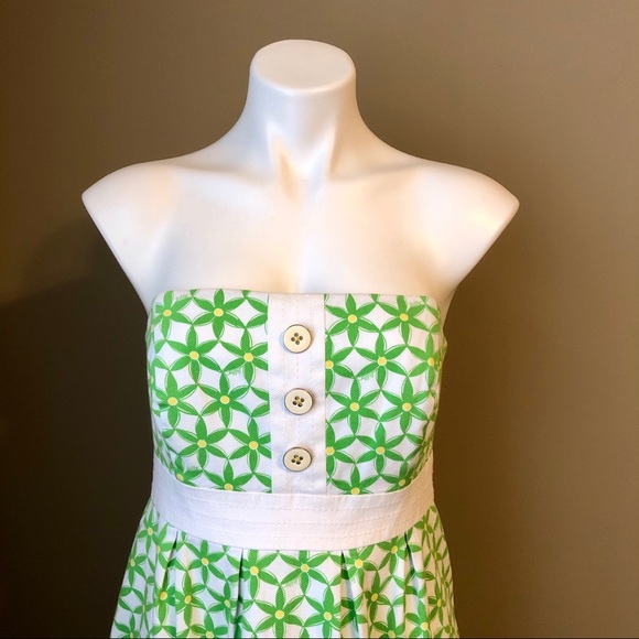Lilly Pulitzer Floral Strapless Dress | Sz 10 - Picture 2 of 6